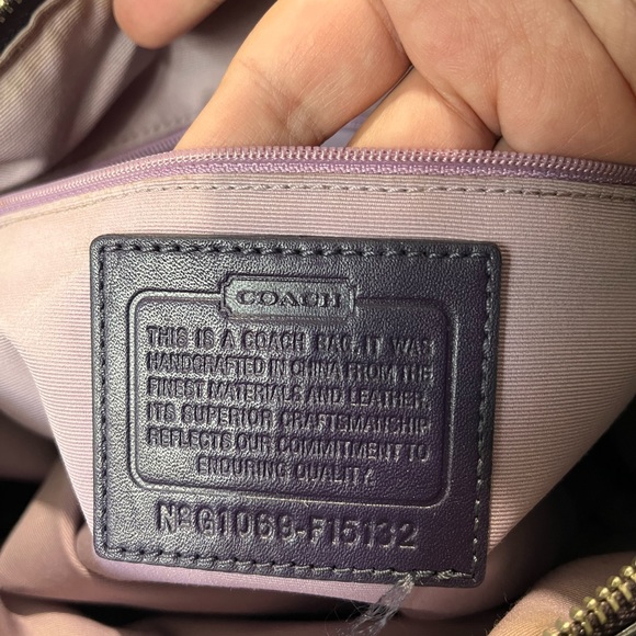 Coach Chealsea Heritage purple leather satchel handbag - Picture 13 of 16